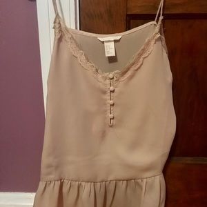 NWOT H&M Tan Button-Up Tank